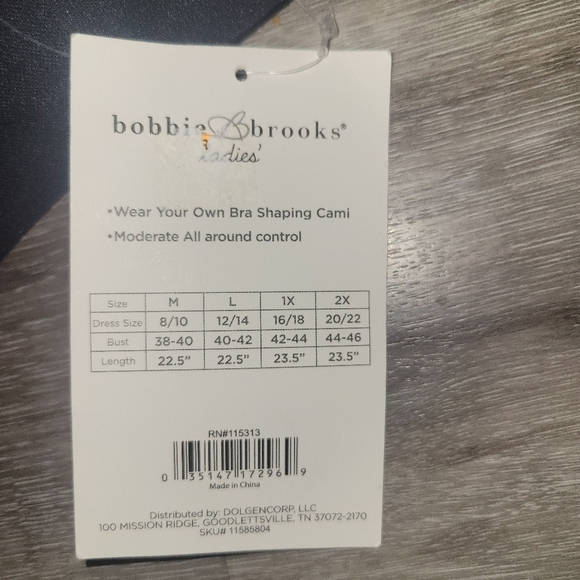 Bobbie Brooks Wear Your Own Bra Shaping‎ cami-black- womens 2x - Picture 3 of 6